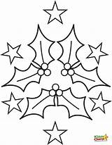 Coloring Pages Holly Christmas Printable Colouring Stencils Kiddycharts Visit Library Clipart Popular sketch template