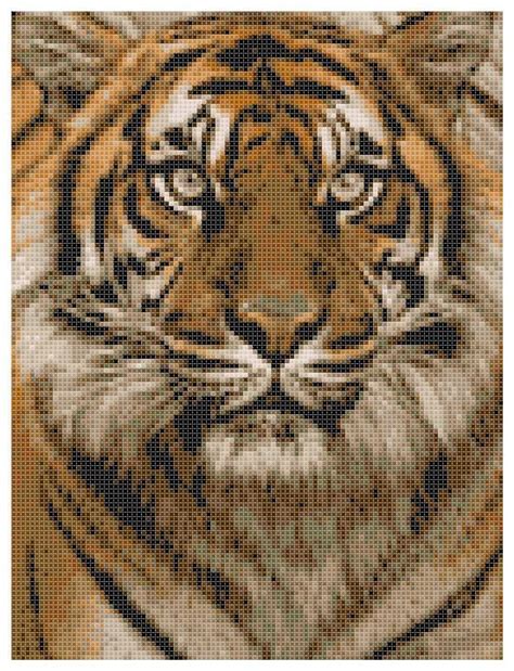 tiger   count cross stitch kit  rainbows  etsy  animal