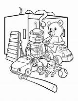Toys Coloring Pages Box Toy Room Color Kids Printable Getcolorings Tocolor sketch template
