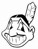 Cleveland Indians Logo Coloring Pages Stencil Baseball Cavaliers Wahoo Chief Printable Logos Decal Browns Indianer Indian Mlb Getcolorings Color Sports sketch template