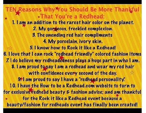 10 reasons you should be thankful you re a redhead redhead rarest