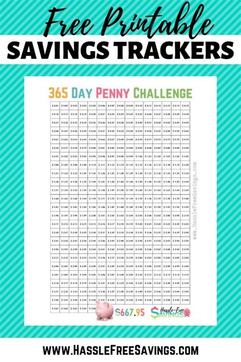 penny saving challenge wfree printables saving money chart  day