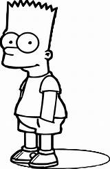 Bart Simpson Coloring Pages Pose Wecoloringpage Simpsons Clipart Clipartmag sketch template