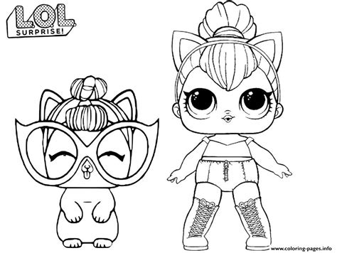 lol surprise kitty queen coloring pages
