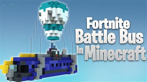 fortnite battle bus  minecraft minecraft timelapse youtube