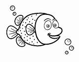 Pez Palla Peces Dibujo Puntini Pesci Bianchi Blancos Peix Globus Poissons Colorir Blancs Desenhos Acolore Pufferfish Dibuix Fish Ballon Colorea sketch template