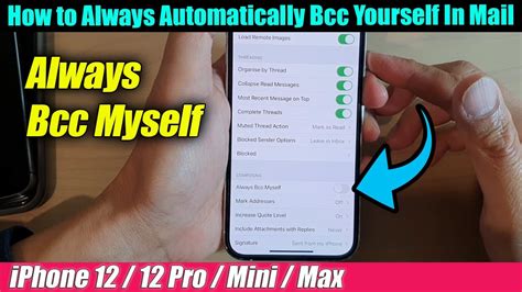 iphone  pro    automatically bcc blind carbon copy   mail youtube