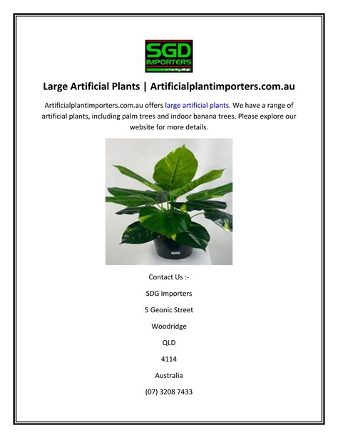 large artificial plants artificialplantimporterscomau  sdg