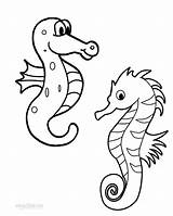 Coloring Seahorse Pages Seahorses Printable Cool2bkids Kids sketch template