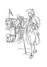Coloring Pages Nathan War Hale Revolutionary American 13 Colonies Drawing Kids Color Printable Sketch History sketch template