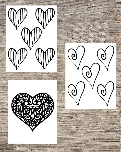 heart coloring pages  printable colouring pages etsy uk
