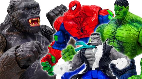 Power Rangers And Marvel Avengers Toys Pretend Play Hulk
