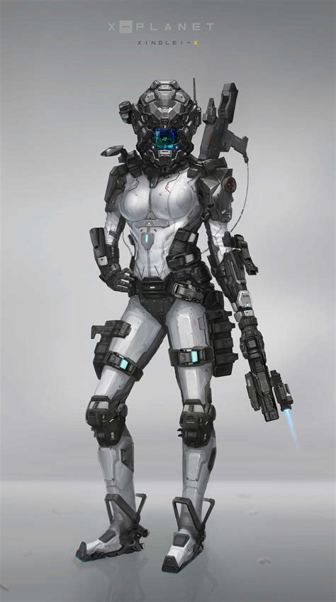 special force female xinglei xuan futuristic armor futuristic