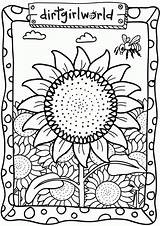 Sunflower Coloring Pages Printable Sunflowers Books Popular sketch template