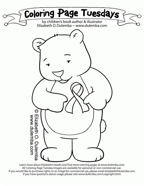 printable cancer ribbon coloring pages coloring home