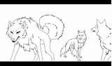 Wolf Pack Coloring Pages Rain Deviantart Hunting Wolves Style Template Colouring sketch template