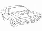 Dodge Challenger Hellcat Challenger2 Designing Getcolorings Mezzi Trasporto sketch template