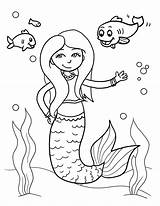 Drawing Mermaid Kids Step Flounder Drawings Paintingvalley Little Getdrawings sketch template