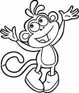 Dora Pages Monkey Coloring Happy Colouring Cute Wecoloringpage Getdrawings Print sketch template
