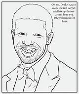 Coloring Drake Rapper Pages Popular sketch template