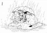 Raining Eeyore Pooh Winnie Hellokids sketch template