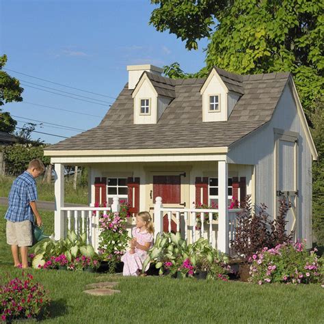 cottage    pennfield cottage wood playhouse  playhousescom