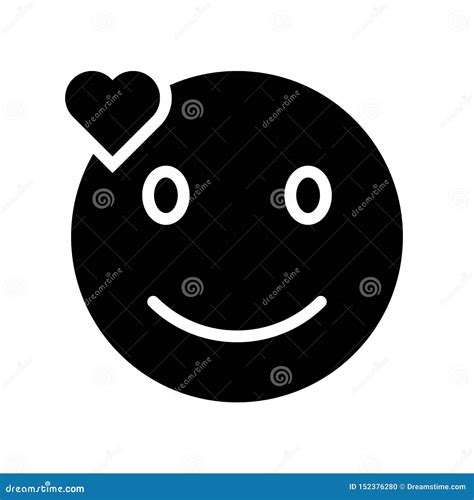 smiling face  heart vector illustration isolated solid style icon