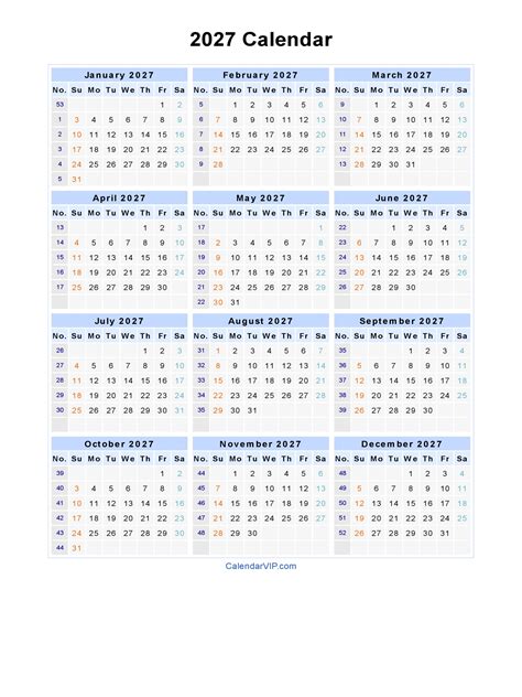 2027 calendar blank printable calendar template in pdf word excel
