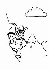 Alpinista Alpino Dibujo Kleurplaat Malvorlage Alpinist Grandes Alpinismo Ausmalbilder sketch template