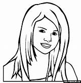 Selena Coloring Gomez Drawing Pages Actress Famous Thecolor Clipartmag sketch template