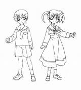 Uniform School Anime Drawing Getdrawings sketch template