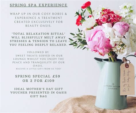 spring spa experience beauty oasis