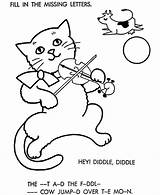 Diddle Hey Nursery Coloring Rhymes Rhyme Pages Fiddle Cat Sheets Characters Bluebonkers Clipart Preschool Printable Character Color Story Kids Popular sketch template