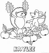 Kaylee Egel Naam Kleurplaat sketch template