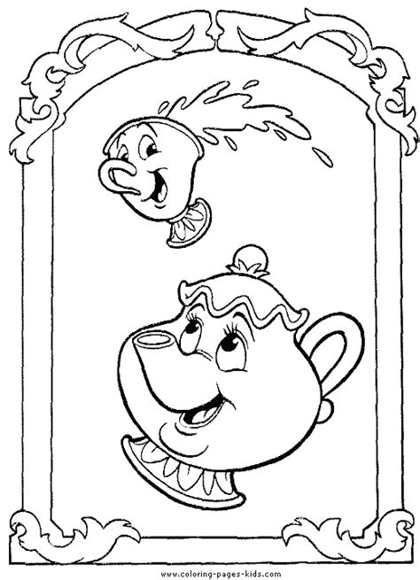 beauty   beast coloring pages coloring pages  kids disney