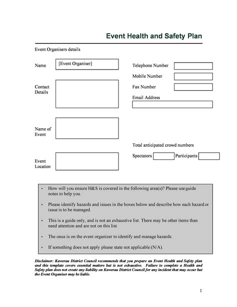 great safety plan templates construction site specific patient