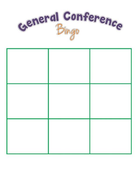 general conference bingo   kids  red headed hostess