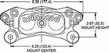Dynalite Internal Forged Caliper Wilwood Drawing Dimensions sketch template