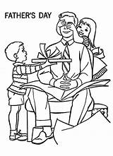 Coloring Pages Father Fathers Printable Happy Books sketch template