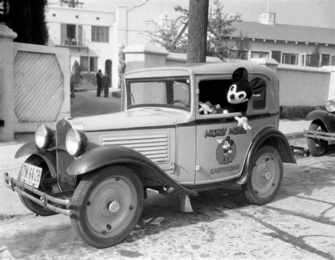 mickey mouse driving personalized car  vintage news daily