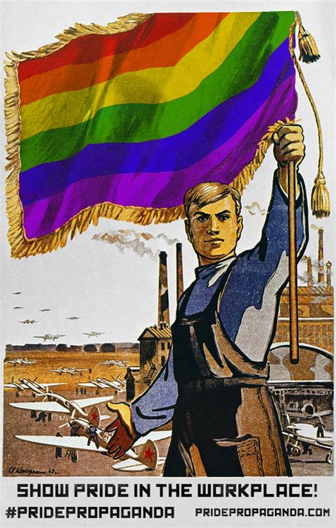 soviet propaganda turned into pride propaganda posters