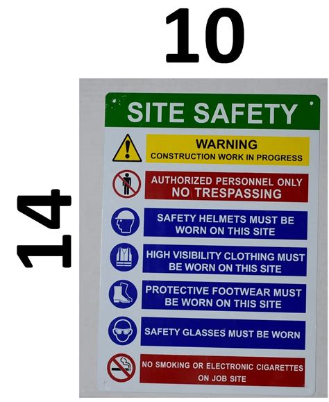 hpd signs site safety rules sign aluminum hpd signs  hpd signs  official store