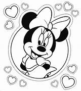 Minnie Coloring Pages Mouse Valentine Valentines Getcolorings Disney Color Mickey Printable sketch template