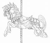 Carousel Coloring Pages Horse Horses Tattoos Printable Animals Adult Colouring Unicorn Deviantart Print Grown Books Tattoo Ups Popular Sheets Visit sketch template