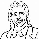 Coloring Brad Pitt Actor Pages Famous Thecolor sketch template
