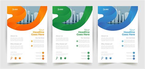 business flyer template  curved  border  vector art  vecteezy