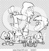 Clip Pleasant Outline Illustration Cartoon Family Rf Royalty Toonaday sketch template