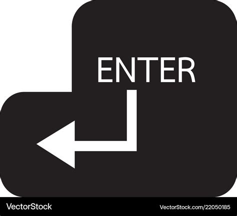 enter key icon design royalty  vector image