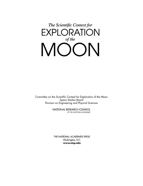 scientific context  exploration   moon final report