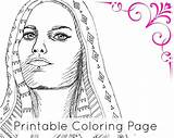 Turban Pages Template Coloring sketch template